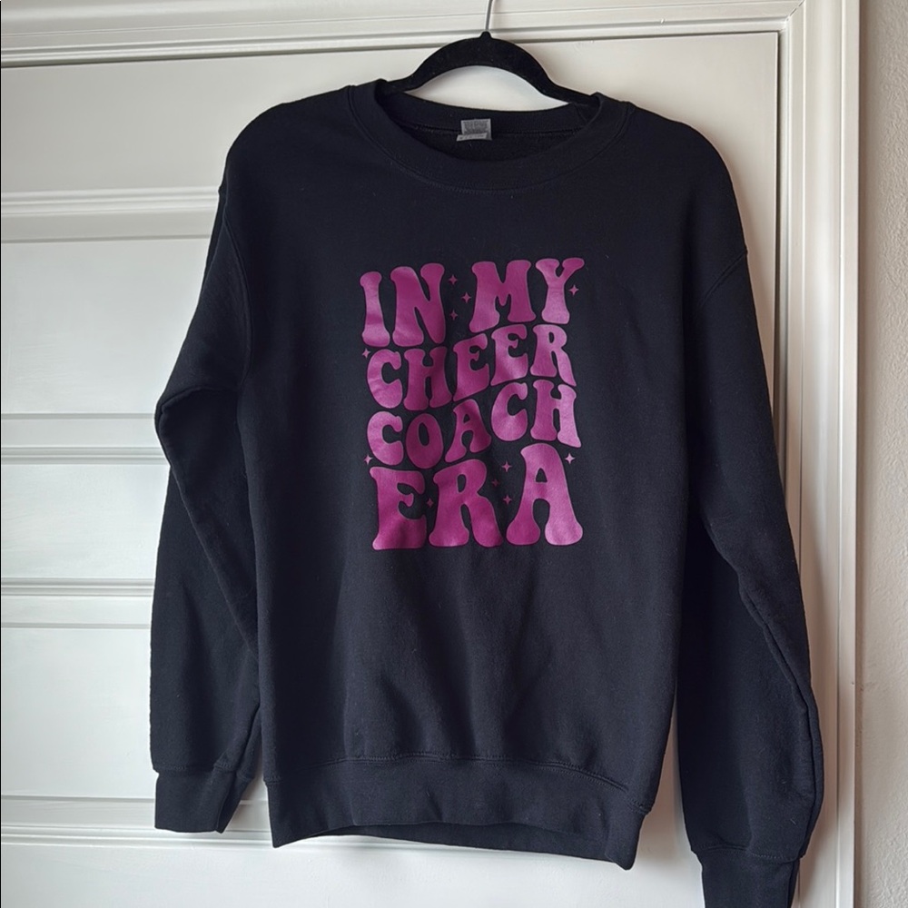 Black Cheer Coach Era Sweatshirt